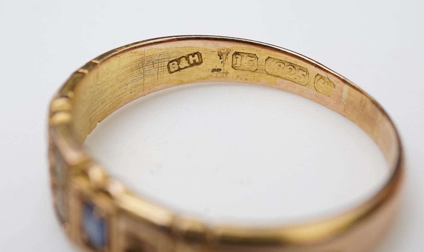 A group of four sapphire rings, late 19th/early 20th century